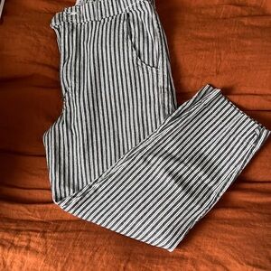 Hollister Black and White Striped Women's Pants